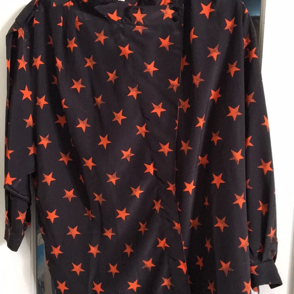 Blacky Dress black blouse, orange stars size 36 - Picture 8 of 8